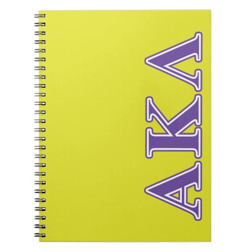 Alpha Kappa Lambda Black Letters Notebook