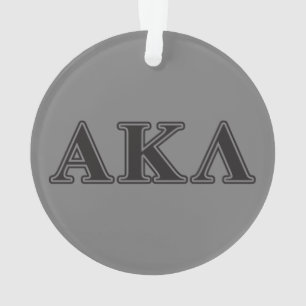 Alpha Kappa Lambda Black Letters Ornament