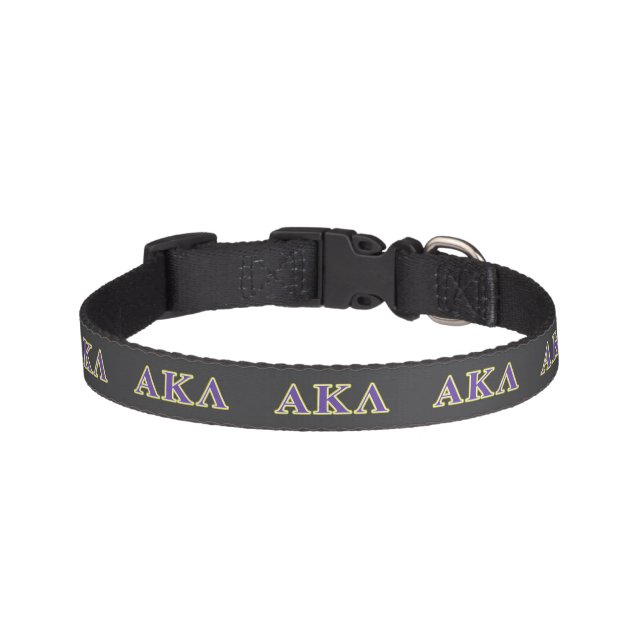 Alpha Kappa Lambda Black Letters Pet Collar (Front)