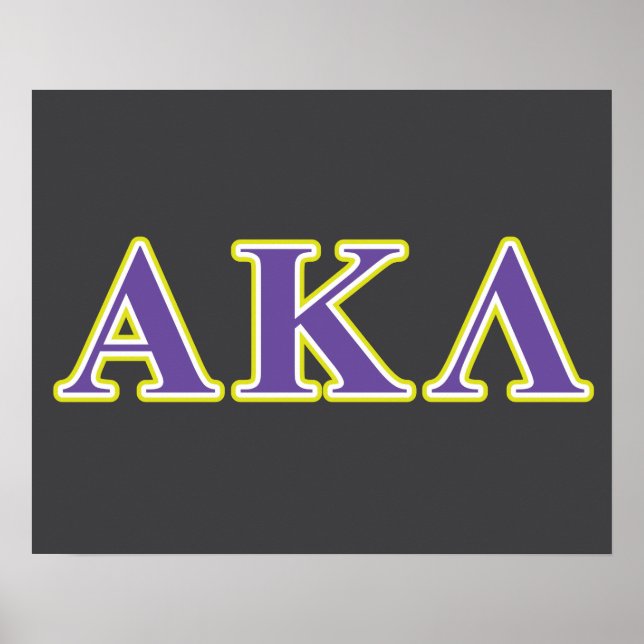 Alpha Kappa Lambda Black Letters Poster (Front)