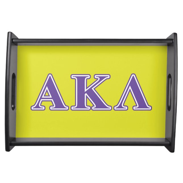Alpha Kappa Lambda Black Letters Serving Tray (Front)