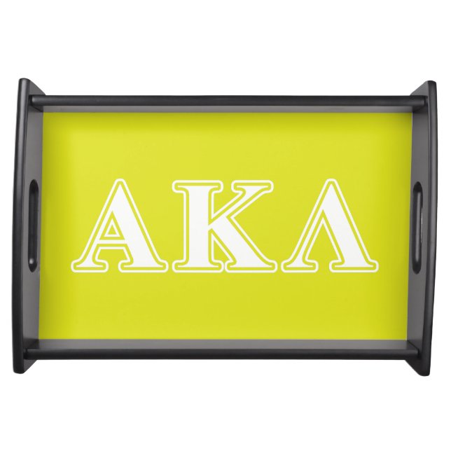 Alpha Kappa Lambda Black Letters Serving Tray (Front)