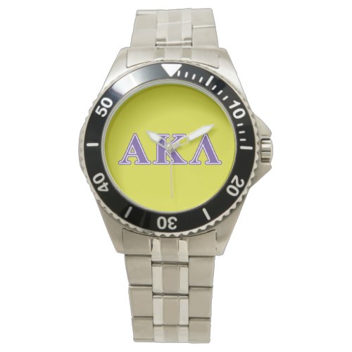 Alpha Kappa Lambda Black Letters Watch
