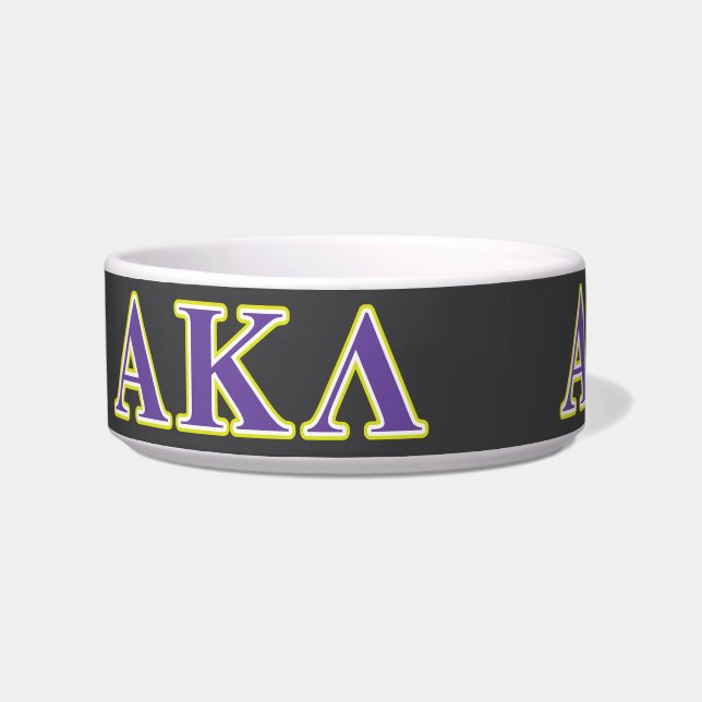 Alpha Kappa Lambda Purple and Yellow Letters Bowl (Left)