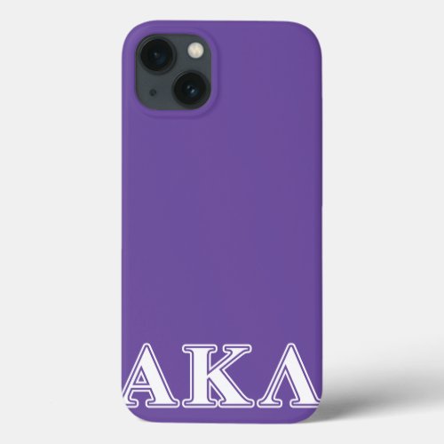 Alpha Kappa Lambda Purple and Yellow Letters iPhone 13 Case
