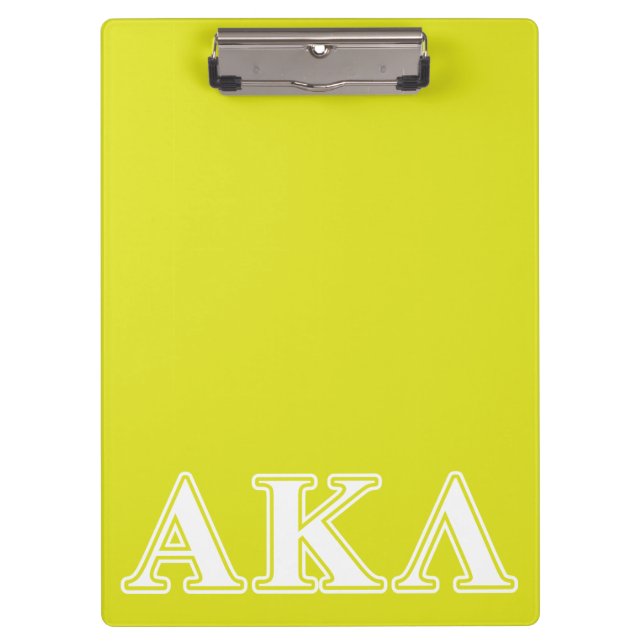 Alpha Kappa Lambda Purple and Yellow Letters Clipboard (Front)