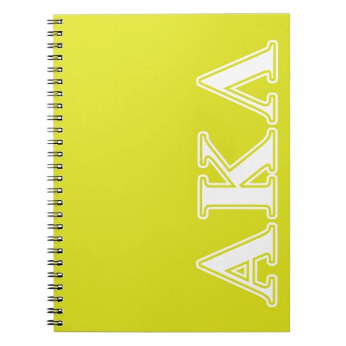 Alpha Kappa Lambda Purple and Yellow Letters Notebook