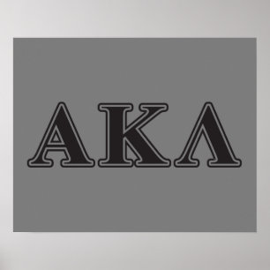 Alpha Kappa Lambda Purple and Yellow Letters Poster