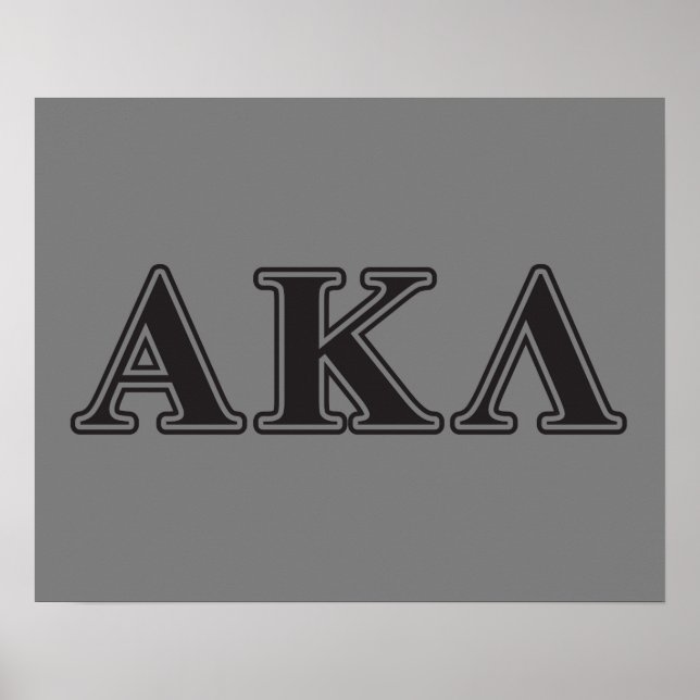 Alpha Kappa Lambda Purple and Yellow Letters Poster (Front)