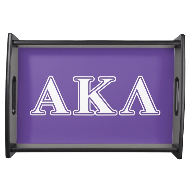 Alpha Kappa Lambda Purple and Yellow Letters Serving Tray (Front)