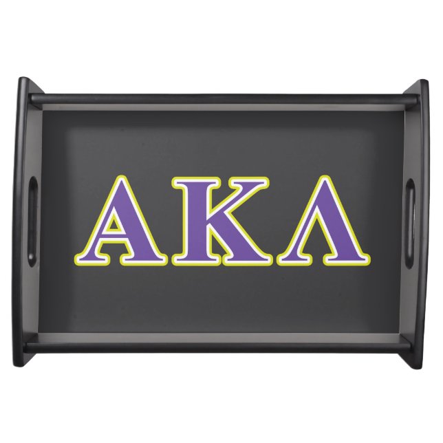 Alpha Kappa Lambda Purple and Yellow Letters Serving Tray (Front)
