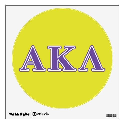 Alpha Kappa Lambda Purple and Yellow Letters Wall Sticker