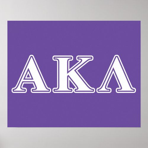 Alpha Kappa Lambda Purple Letters 2 Poster