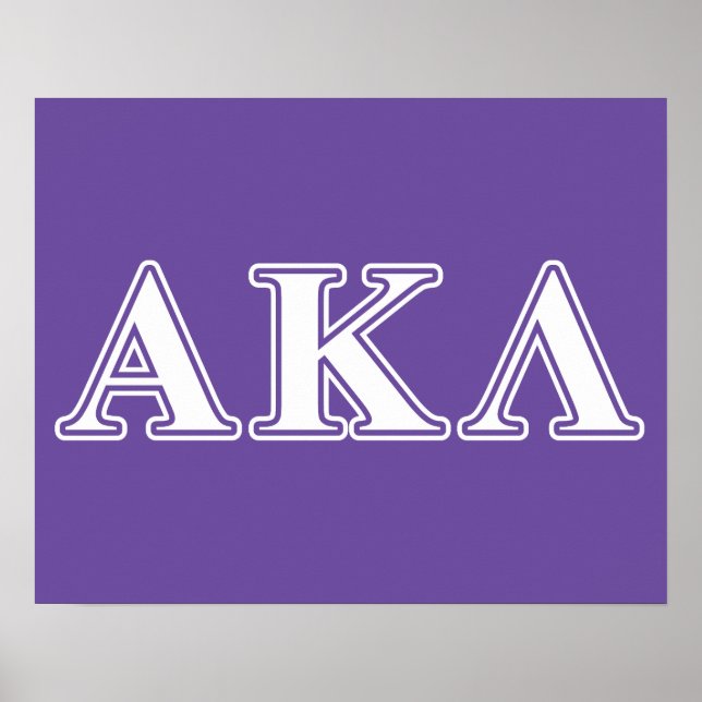 Alpha Kappa Lambda Purple Letters 2 Poster (Front)