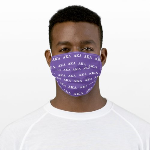 Alpha Kappa Lambda Purple Letters Adult Cloth Face Mask