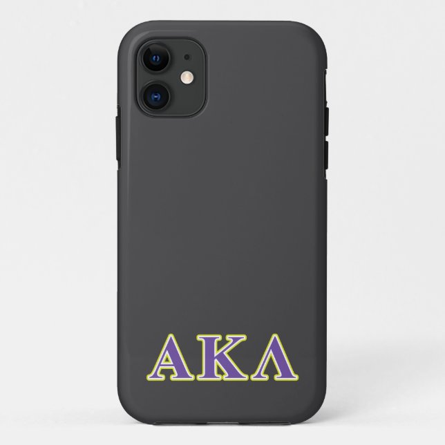 Alpha Kappa Lambda Purple Letters Case-Mate iPhone Case (Back)