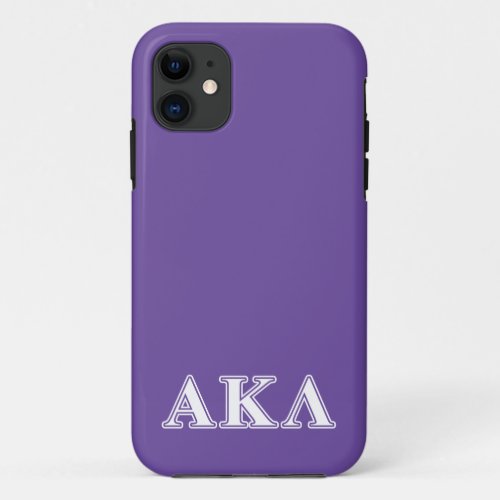 Alpha Kappa Lambda Purple Letters iPhone 11 Case