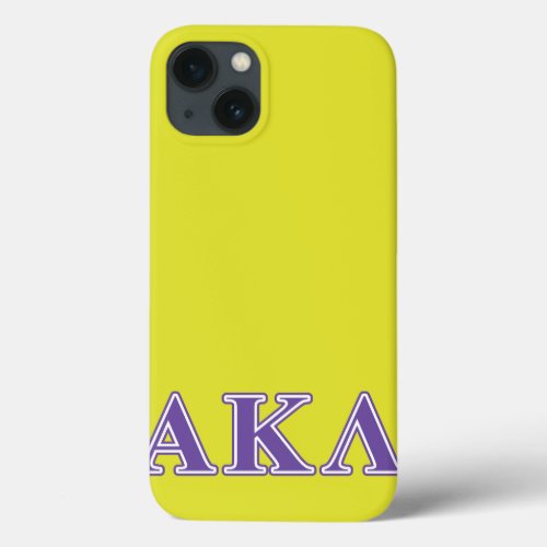Alpha Kappa Lambda Purple Letters iPhone 13 Case