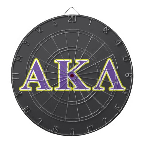 Alpha Kappa Lambda Purple Letters Dartboard With Darts