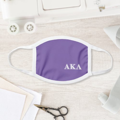 Alpha Kappa Lambda Purple Letters Face Mask