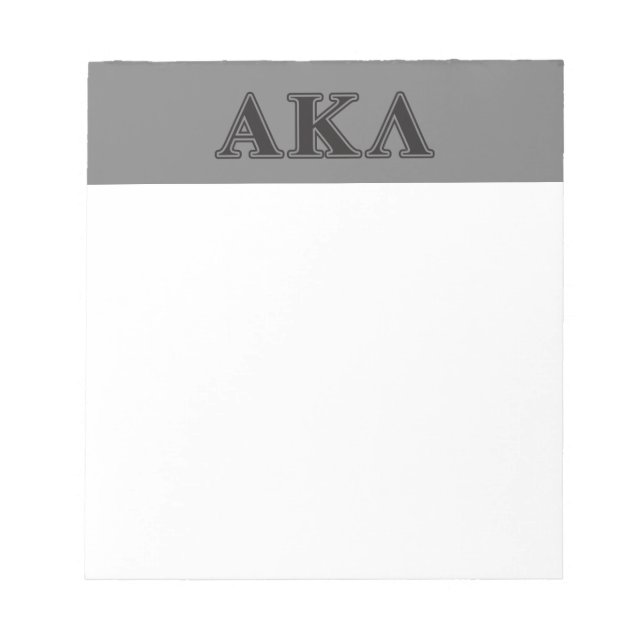 Alpha Kappa Lambda Purple Letters Notepad (Front)