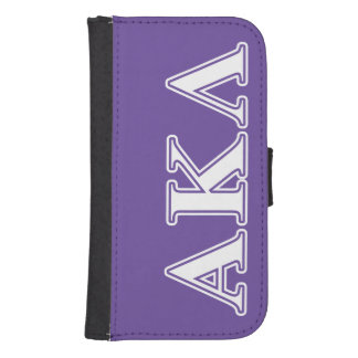 Alpha Kappa Lambda Purple Letters Wallet Phone Case For Samsung Galaxy S4