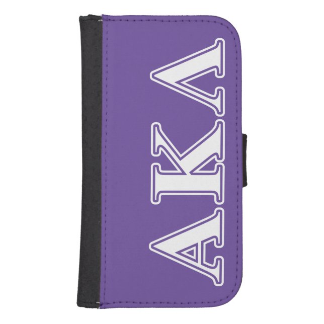 Alpha Kappa Lambda Purple Letters Samsung Galaxy Wallet Case (Front)