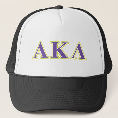 Alpha Kappa Lambda Purple Letters Trucker Hat