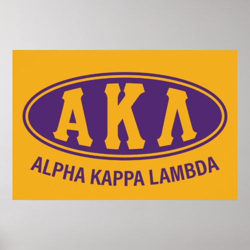 Alpha Kappa Lambda  Vintage Poster