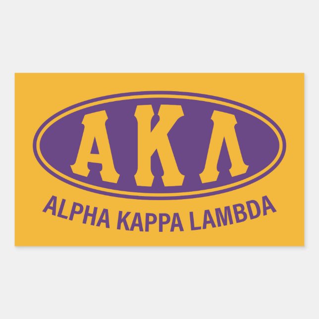 Alpha Kappa Lambda | Vintage Rectangular Sticker (Front)