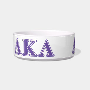 Alpha Kappa Lambda White and Purple Letters Bowl