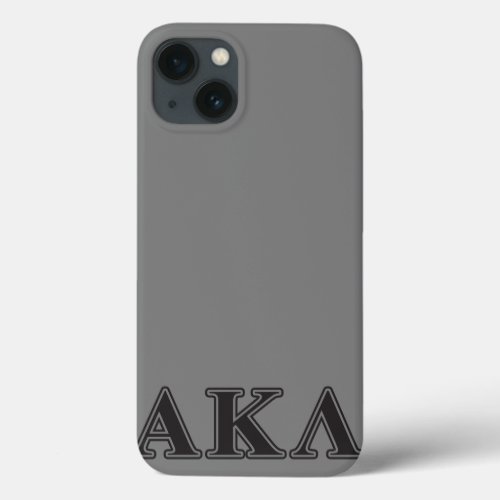 Alpha Kappa Lambda White and Purple Letters iPhone 13 Case