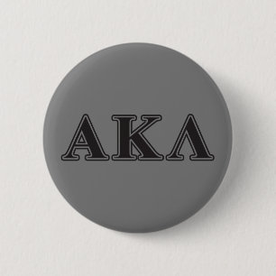 Alpha Kappa Lambda White and Yellow Letters Button