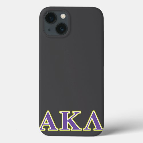 Alpha Kappa Lambda White and Yellow Letters iPhone 13 Case