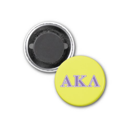Alpha Kappa Lambda White and Yellow Letters Magnet