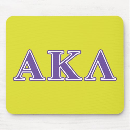 Alpha Kappa Lambda White and Yellow Letters Mouse Pad