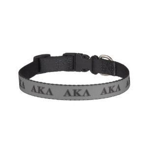 Alpha Kappa Lambda White and Yellow Letters Pet Collar