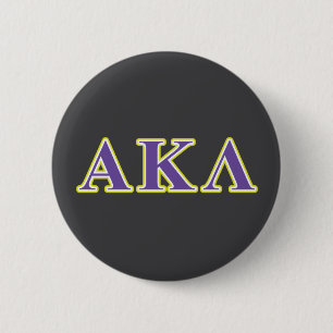 Alpha Kappa Lambda White and Yellow Letters Pinback Button