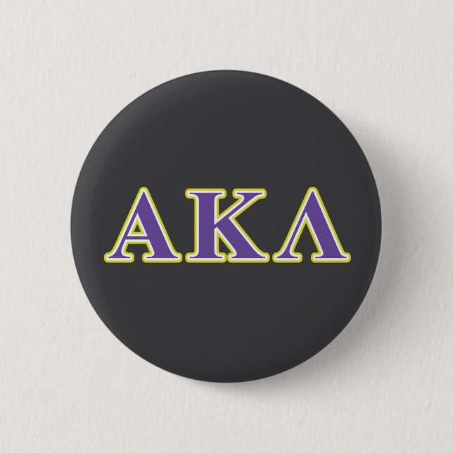 Alpha Kappa Lambda White and Yellow Letters Pinback Button (Front)