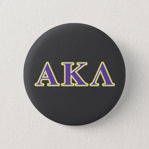 Alpha Kappa Lambda White and Yellow Letters Pinback Button