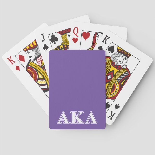 Alpha Kappa Lambda White and Yellow Letters Poker Cards (Back)