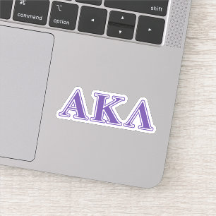Alpha Kappa Lambda White and Yellow Letters Sticker