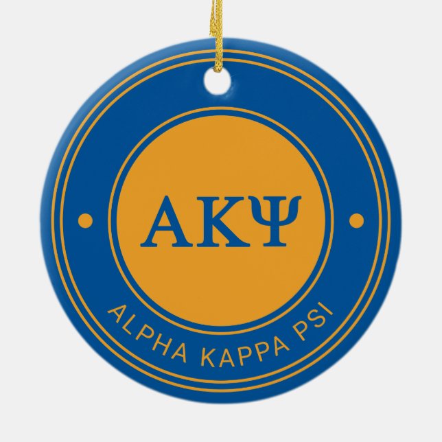 Alpha Kappa Psi | Badge Ceramic Ornament (Back)