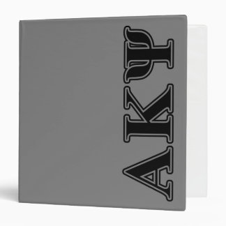Alpha Kappa Psi Black Letters 3 Ring Binder
