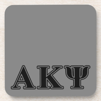 Alpha Kappa Psi Black Letters Beverage Coaster