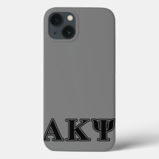 Alpha Kappa Psi Black Letters iPhone 13 Case