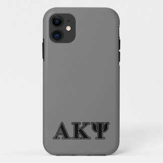 Alpha Kappa Psi Black Letters iPhone 11 Case