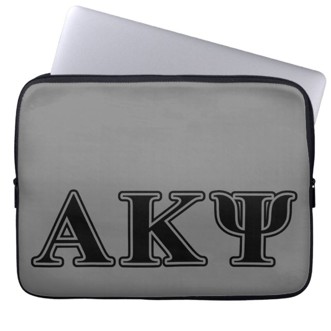 Alpha Kappa Psi Black Letters Laptop Sleeve (Front)