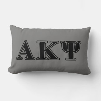Alpha Kappa Psi Black Letters Lumbar Pillow