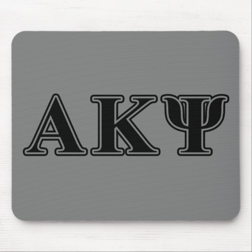 Alpha Kappa Psi Black Letters Mouse Pad